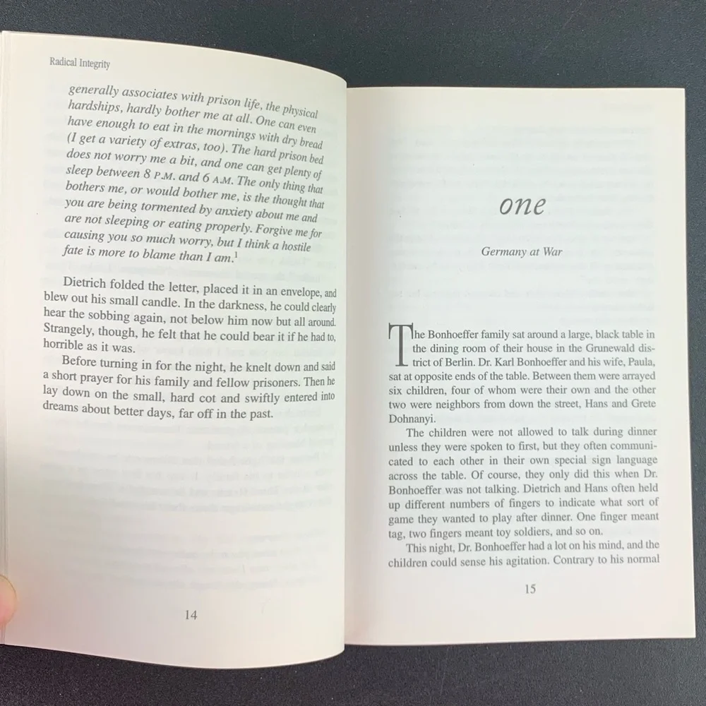 The Story of Dietrich Bonhoeffer: Radical Integrity by Michael Van Dyke. 2001.